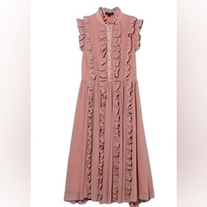 Sister Jane Somewhere in Bloom dusty rose ruffle dress size S